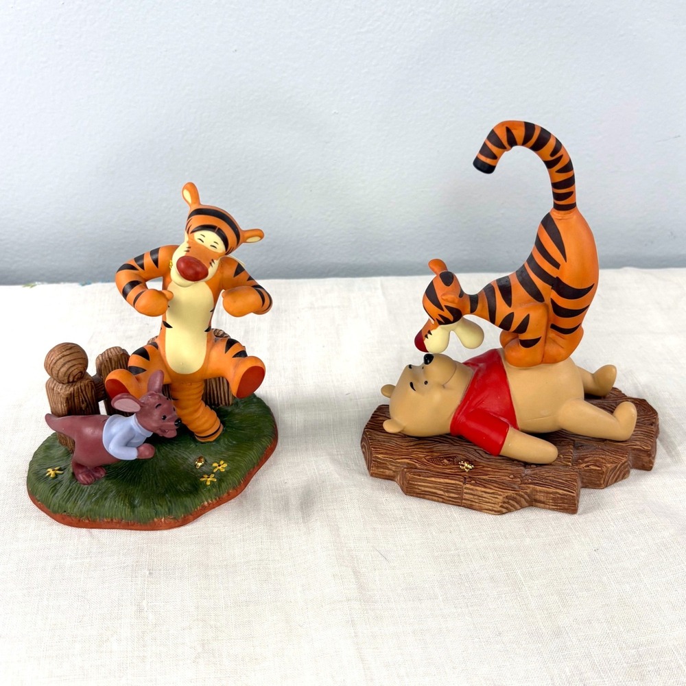 Disney Pooh & Friends Tigger Winnie the Pooh Roo Figurine Set of 2 NO BOXES